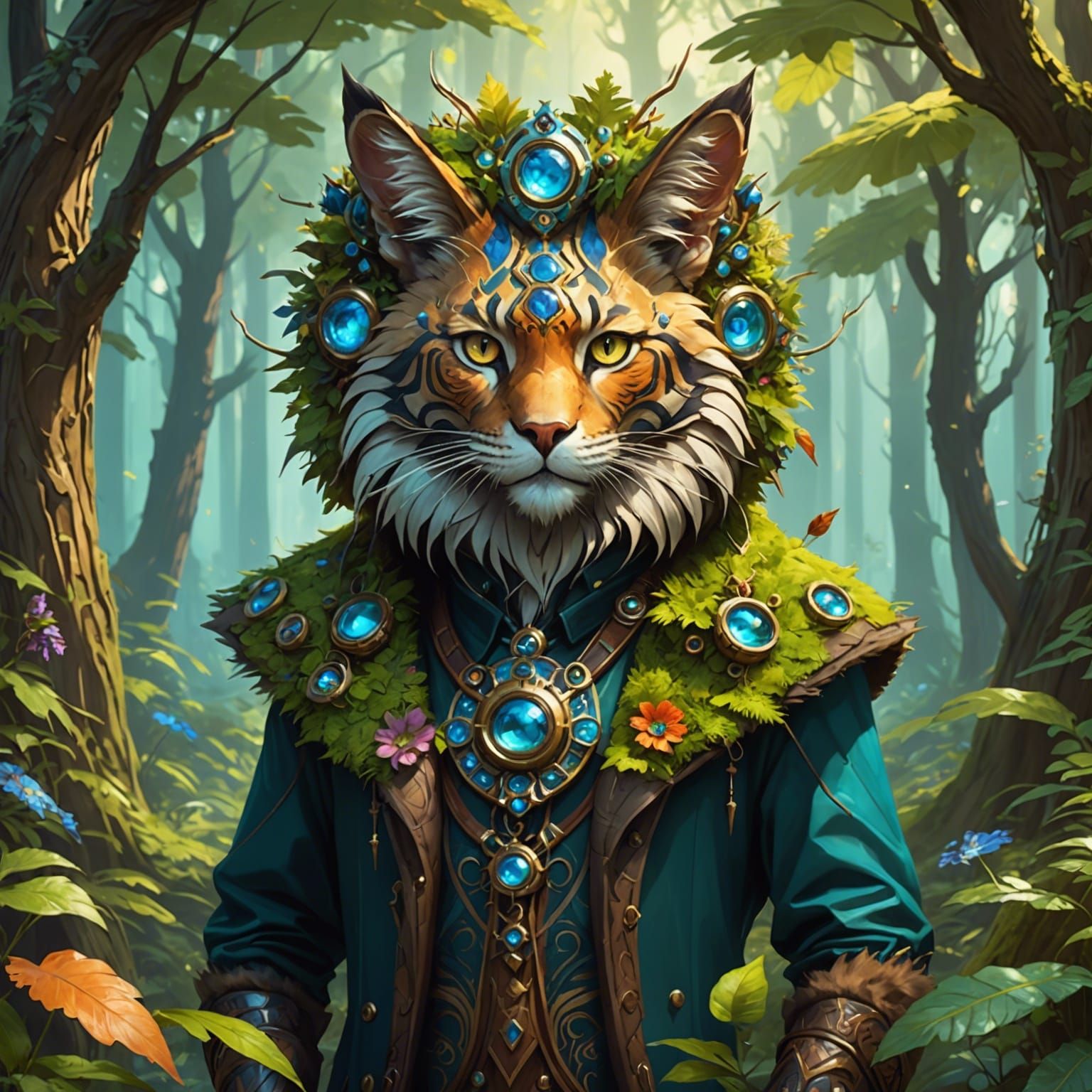 Furry Character in Happy Forest, 3D Art