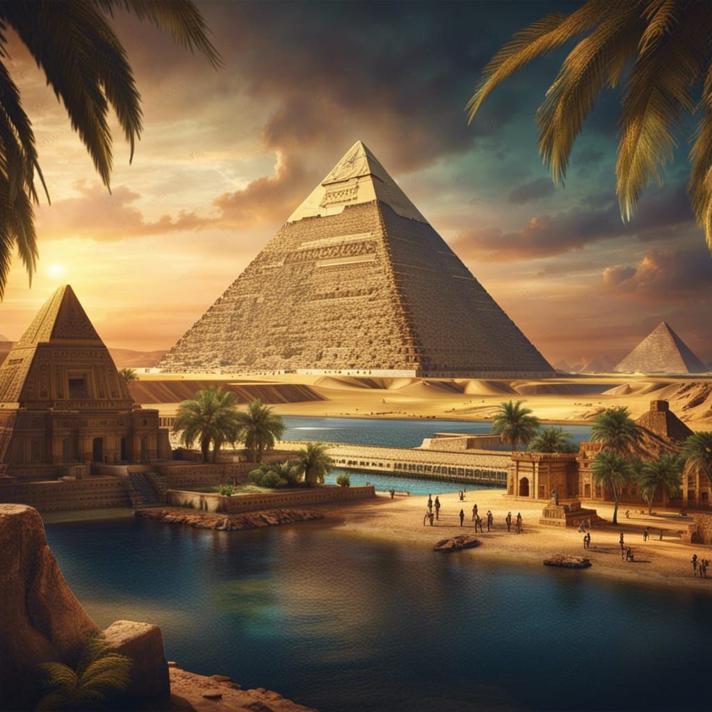 Great Pyramid of Giza: Detailed Matte Painting