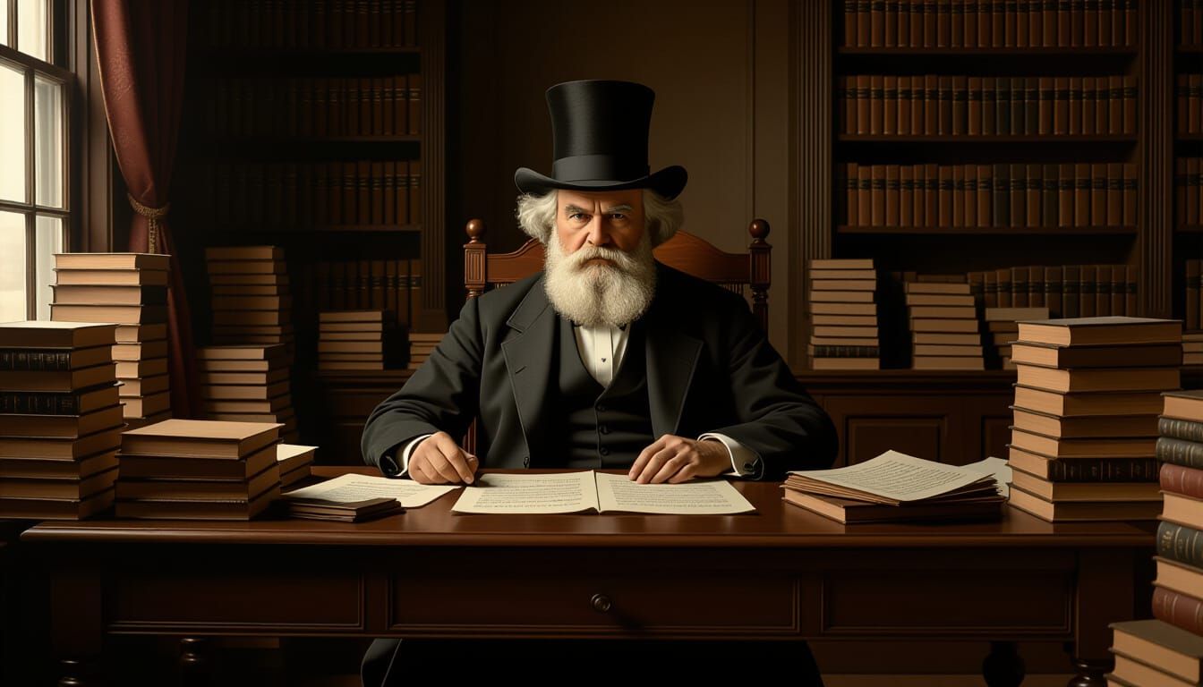 Contemplative Portrait in the Style of 19th Century Realism