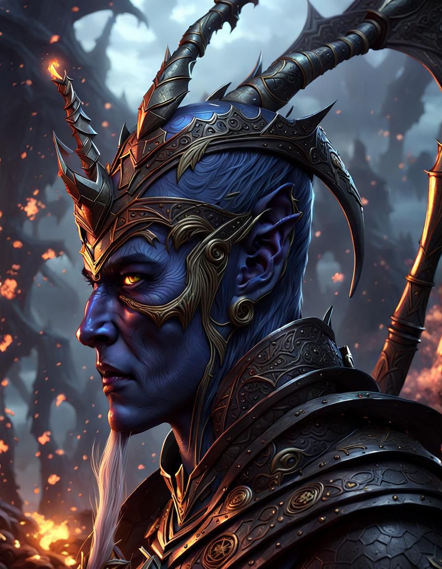 Detailed Dark Elves Fantasy Concept Art