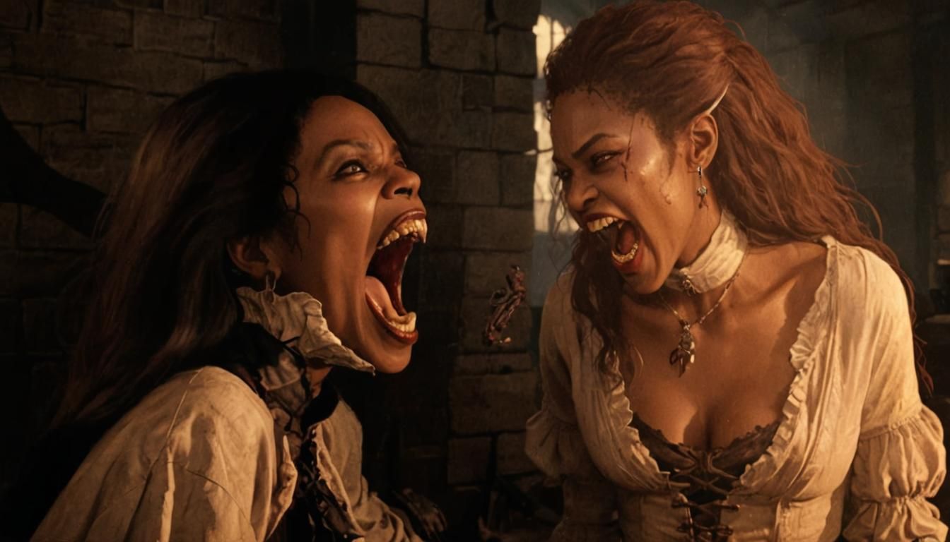 African American Vampire Woman in 3D Anime Art