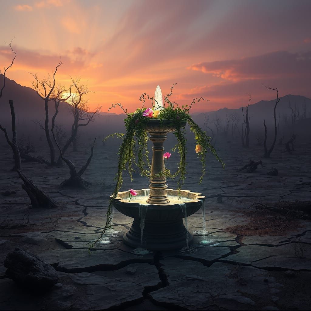 Magical Vines Revitalize Desolate Landscape