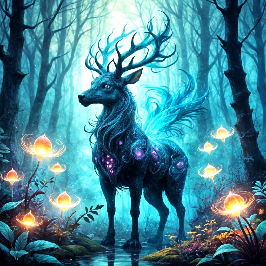 Ethereal Enchanted Forest in Radiant, Magical Realism