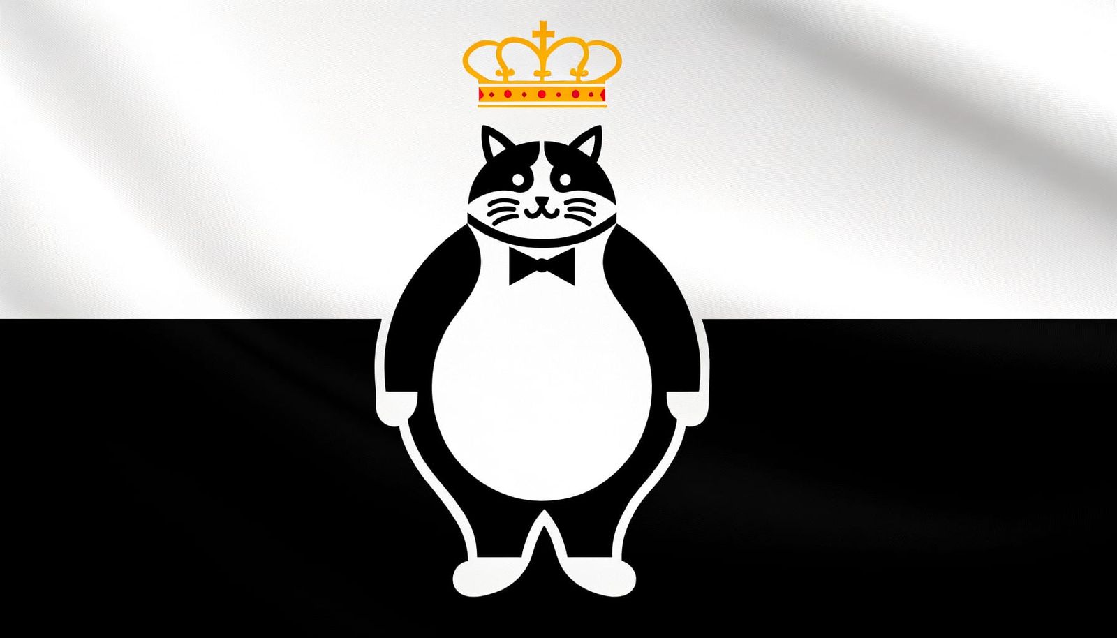 Oreolandia's Regal Tuxedo Cat Flag