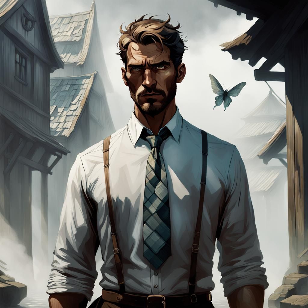 Mysterious Man in Shadows: Norse Myth Concept Art