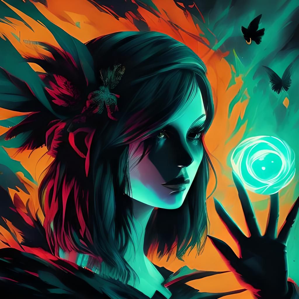 Distorted Portrait of Woman with Flawed Hands