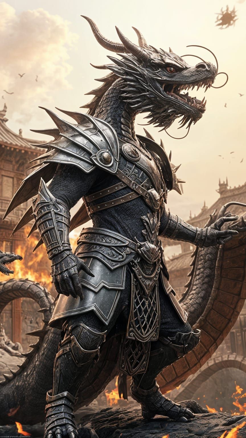 Epic Metal Dragon Warrior