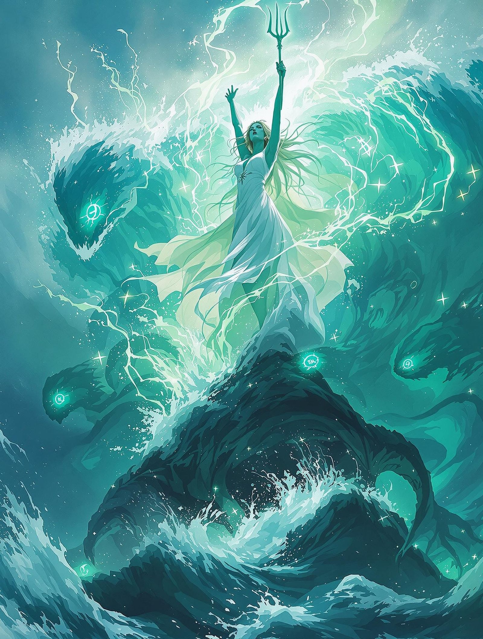 Sea Sorceress Commands Ocean Wave