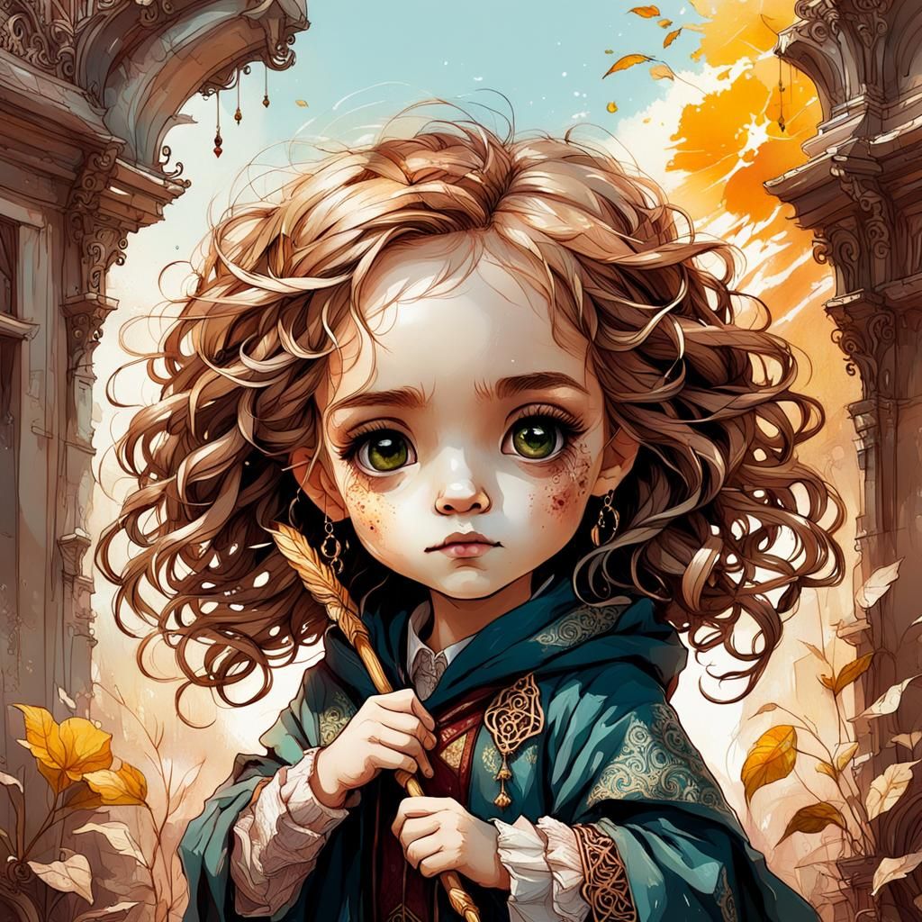 Adorable Chibi Hermione Granger Portrait