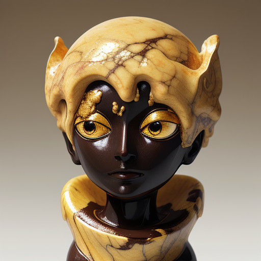 Surreal Chocolate Sculpture in Vibrant Yellow