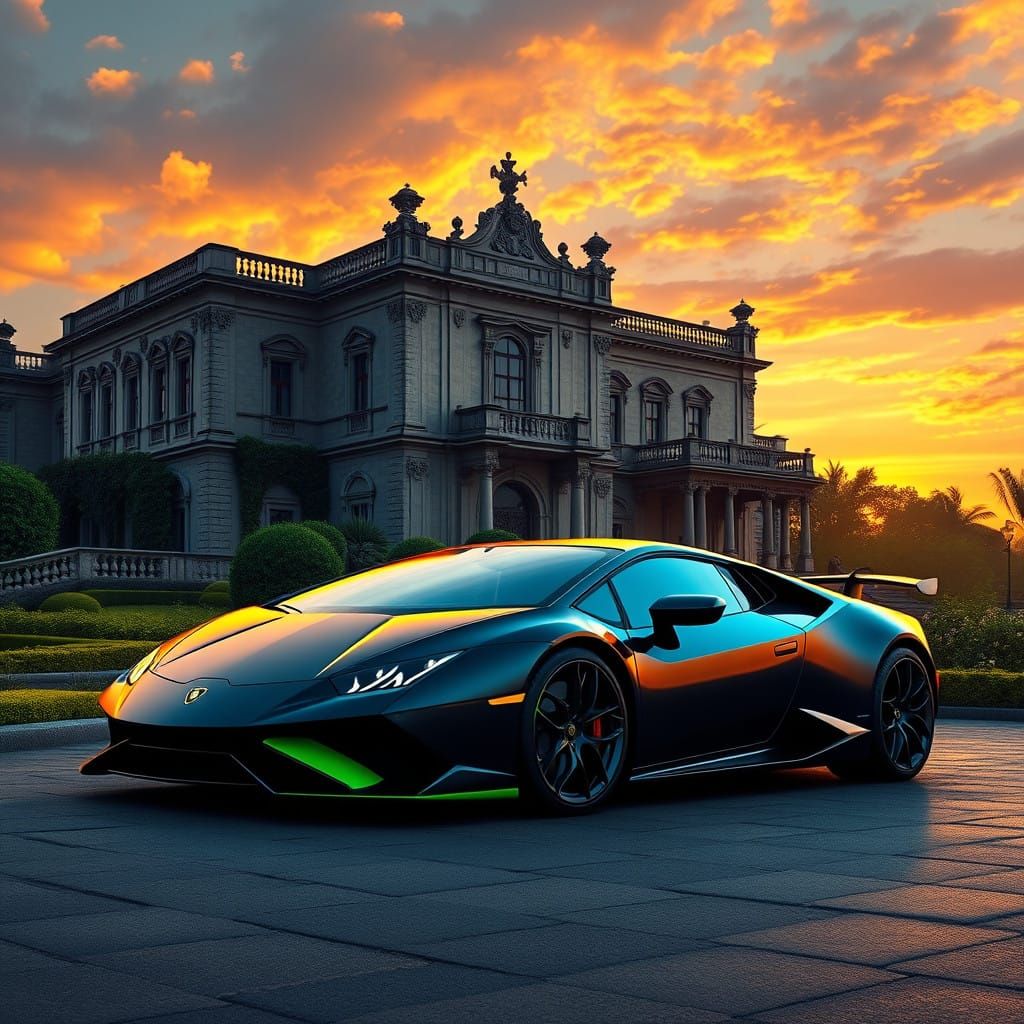 Lamborghini in Elegant Italian Estate