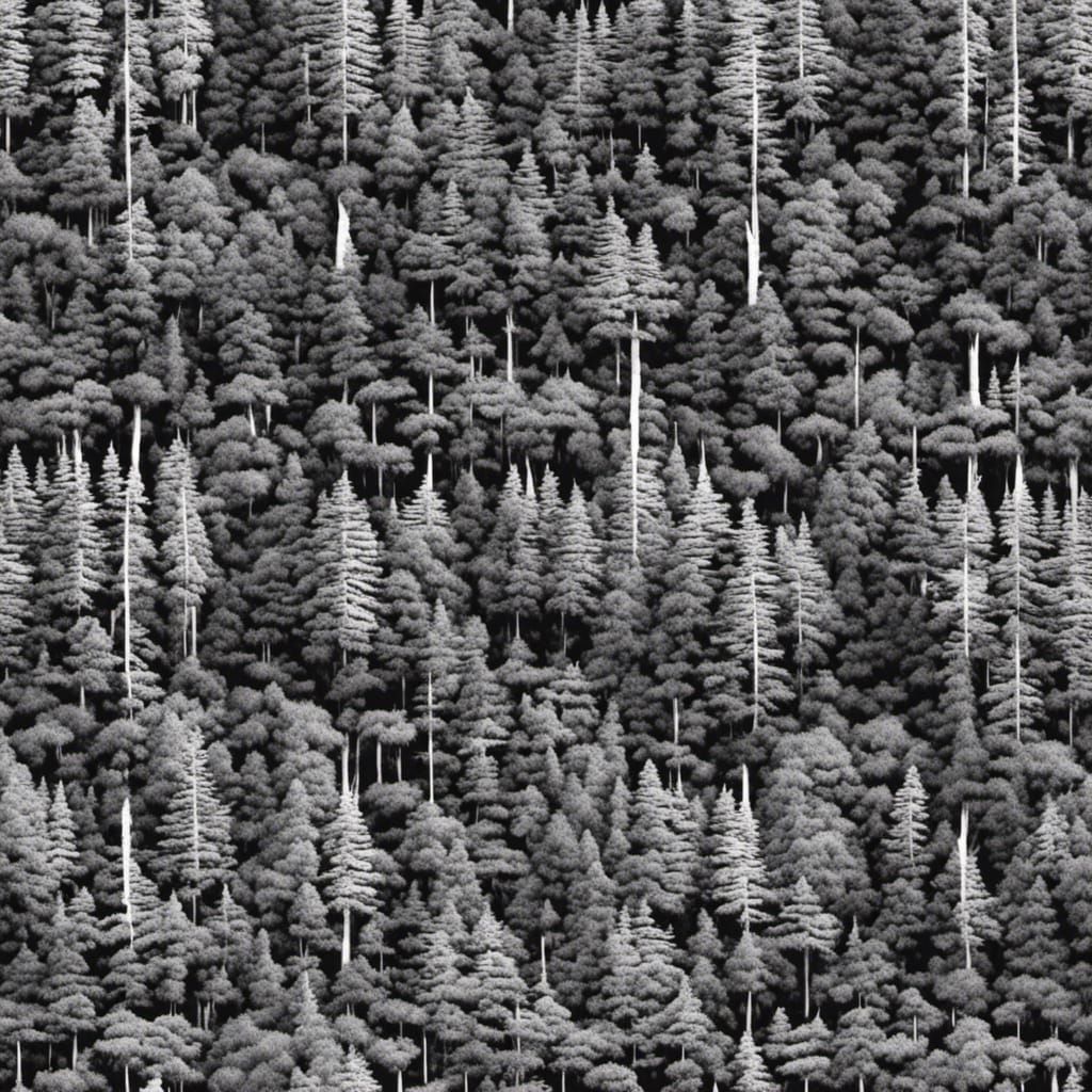 Hidden Bigfoot Stereogram in Black and White Ink