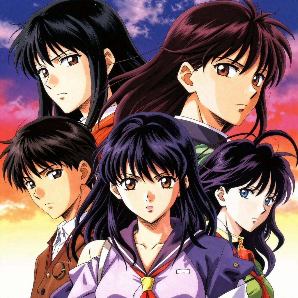 Vibrant Anime Key Visual in Japanese Manga Style
