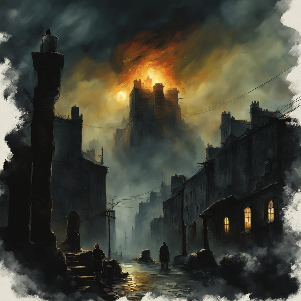 Epic Gouache Masterpiece: Stay Puff Marshmallow Man Rampages...