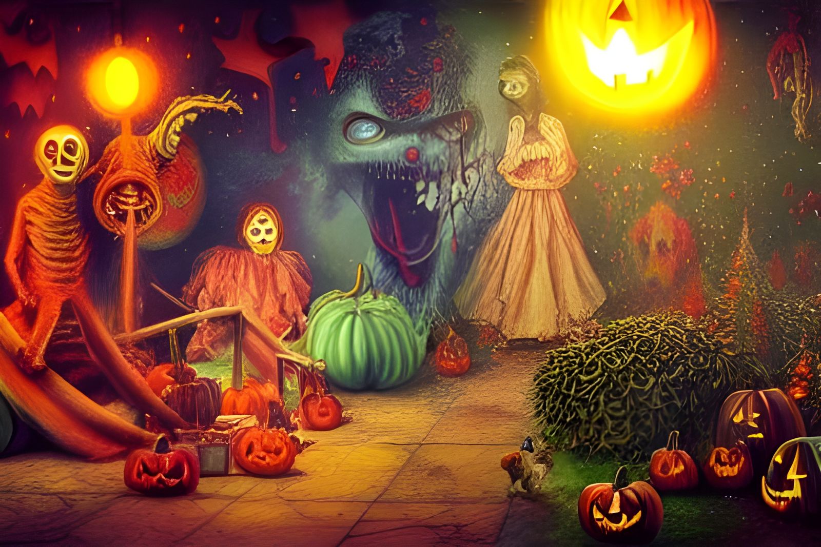 Surreal Halloween Christmas Party in Another Dimension