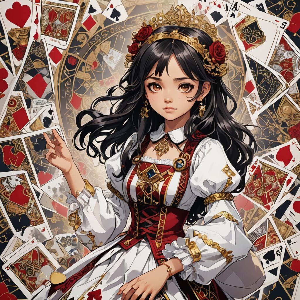 Jenna Ortega as Jack of Diamonds in Anime Style