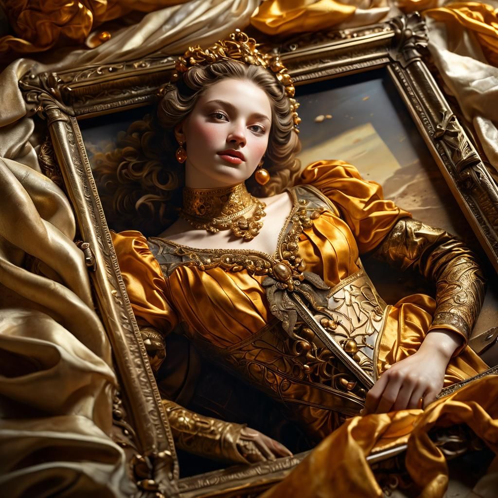 Baroque Still Life: Woman in Amber