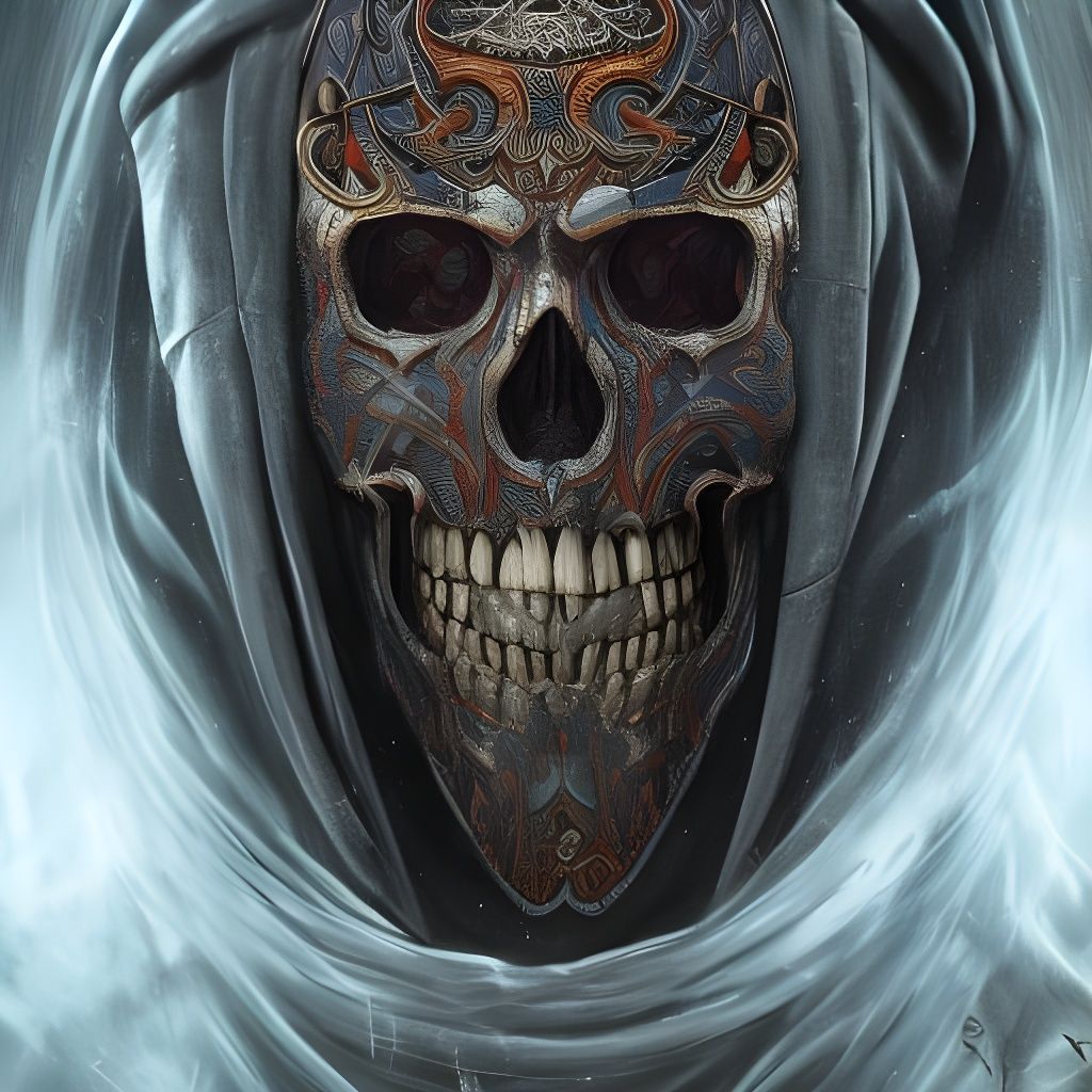 Lich Wizard Portrait in Detailed Horror Art Style