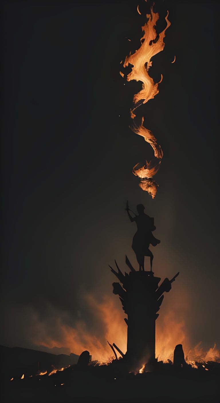 Ethereal Inferno, a Haunting Sculpture