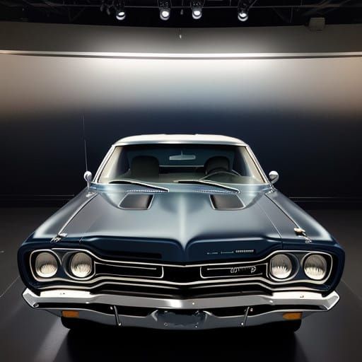 navy blue 1969 Plymouth Roadrunner