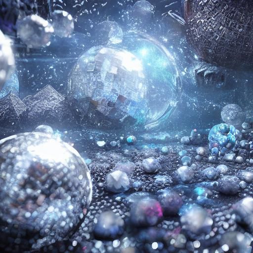 Ice balls black pearls pyrite dotted diamonds freezing ice c...