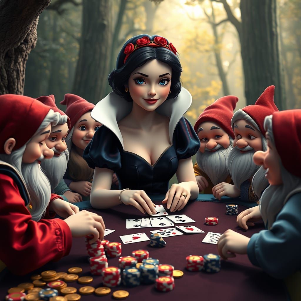 Snow White's High-Stakes Poker Night in 3D