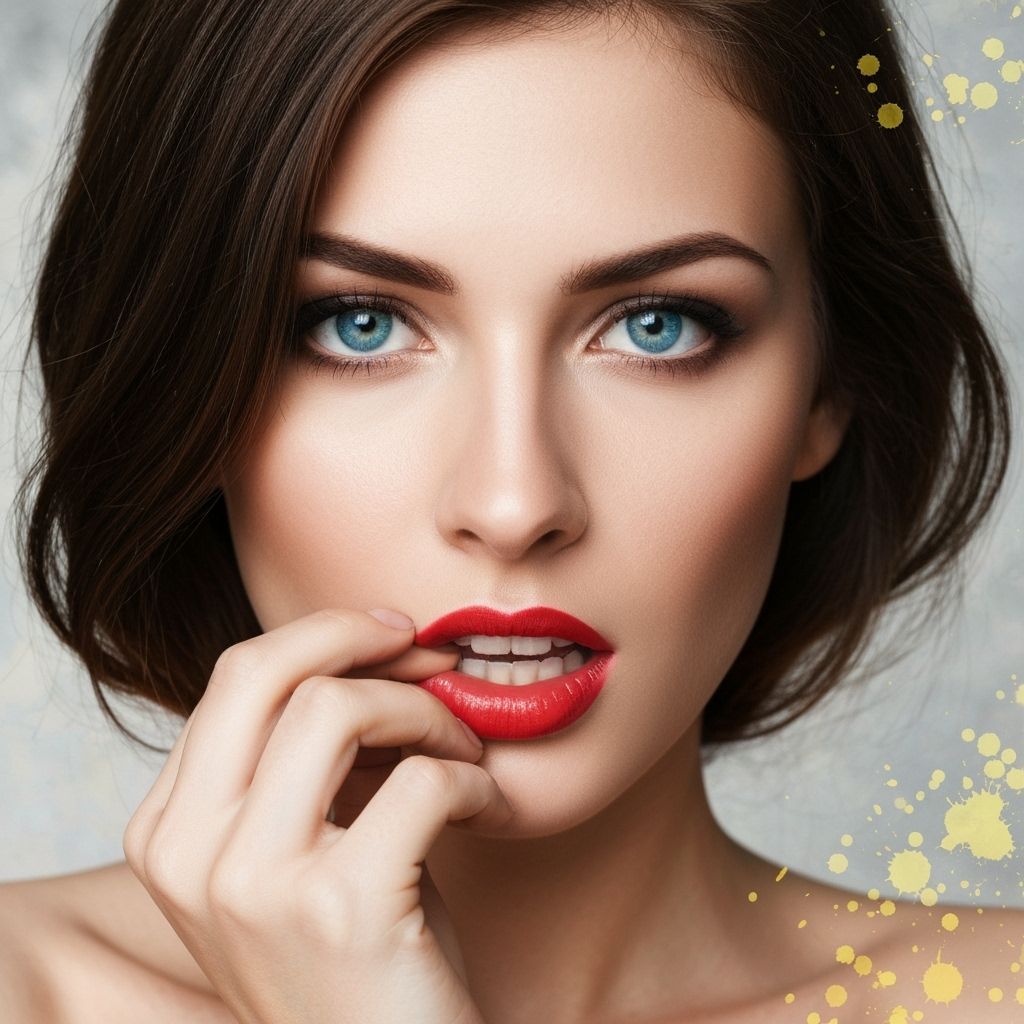 Beautiful Woman Portrait with Longing Look