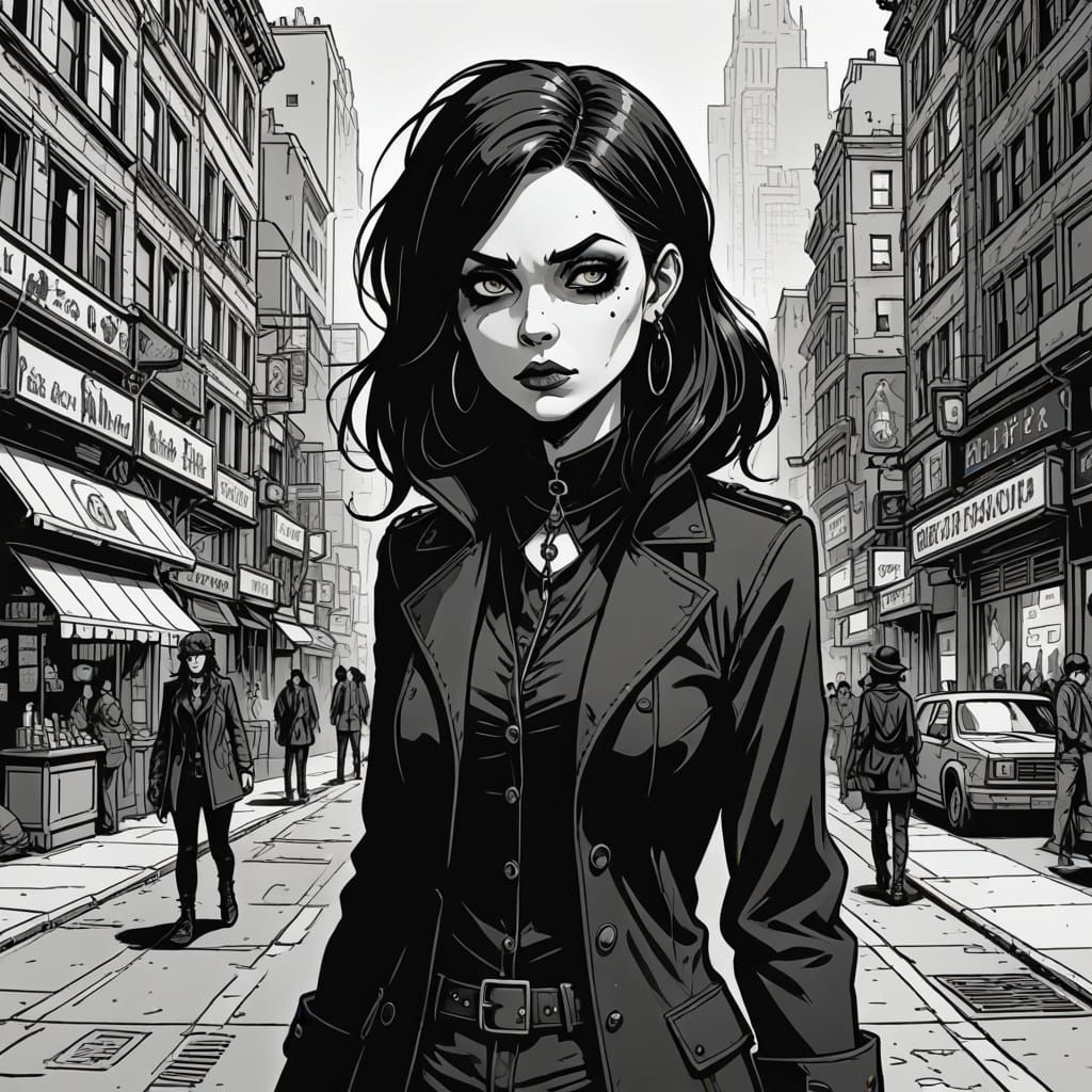Goth Detective Comic: Monochrome Stupidity in the City
