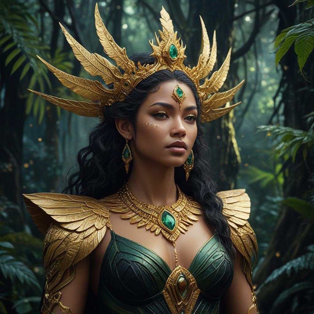 Goddess of Redemption in Magical Rainforest