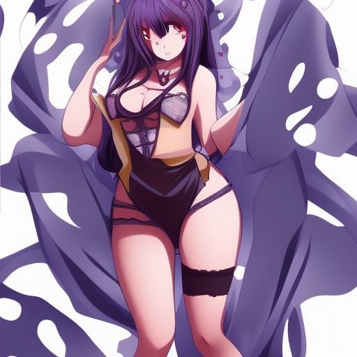 Anime Girl Full Body Portrait in Manga Style