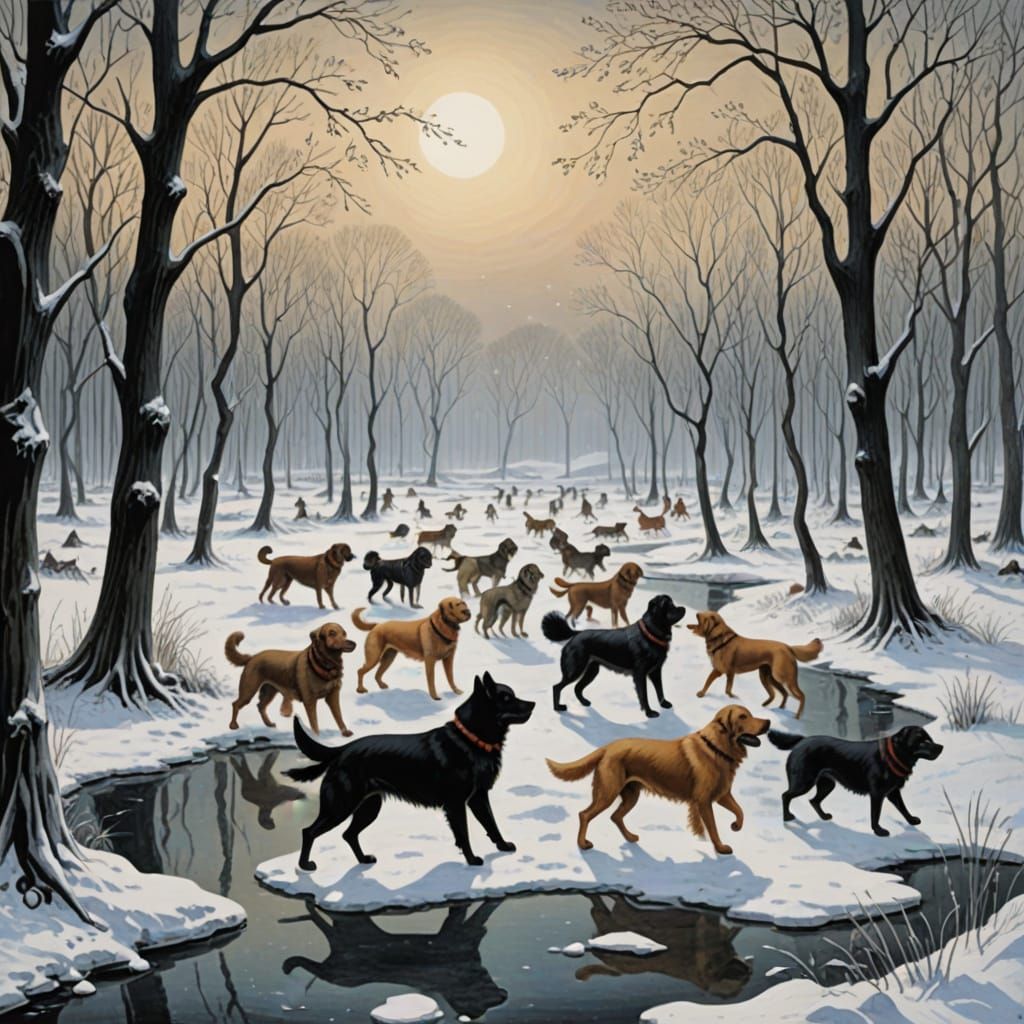 Winter Opera: One-Legged Dogs Dancing in Frozen Swamps