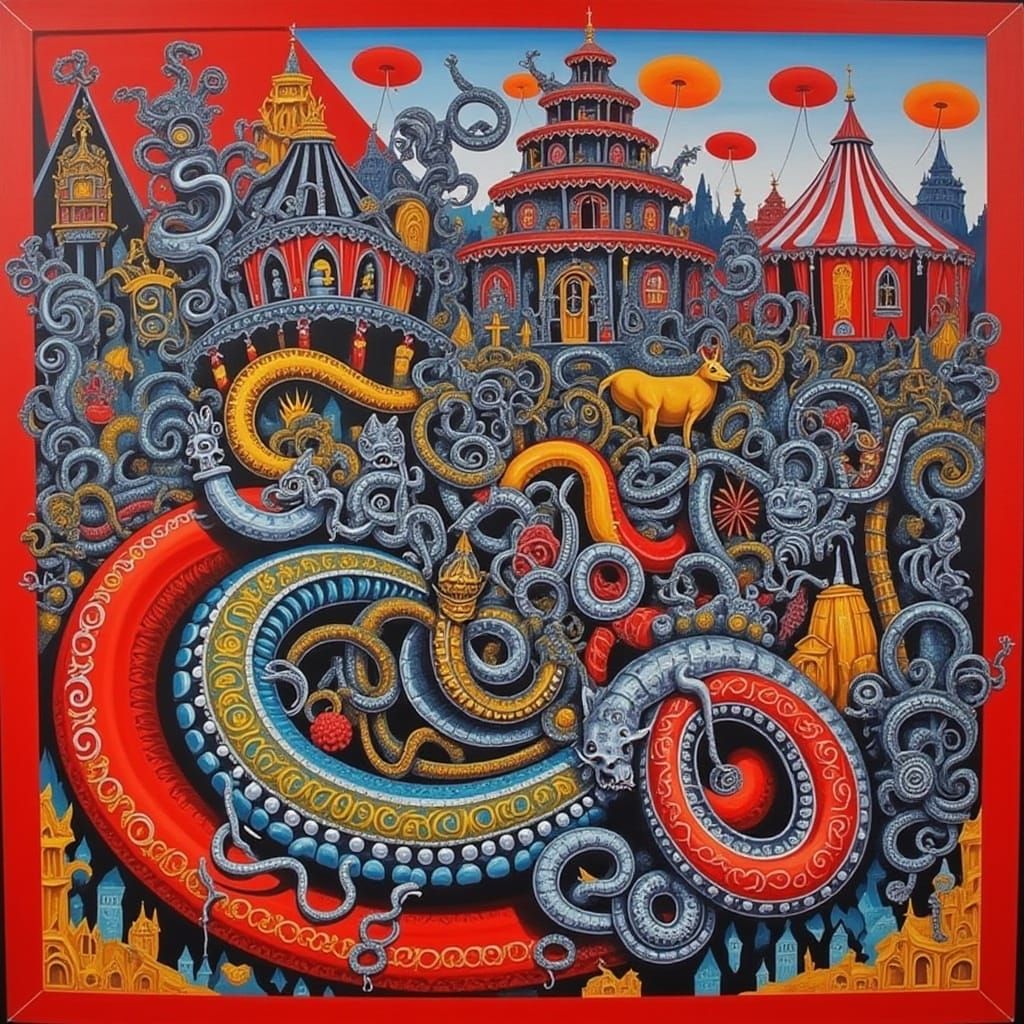 Giant Snake in Heavy Metal Style