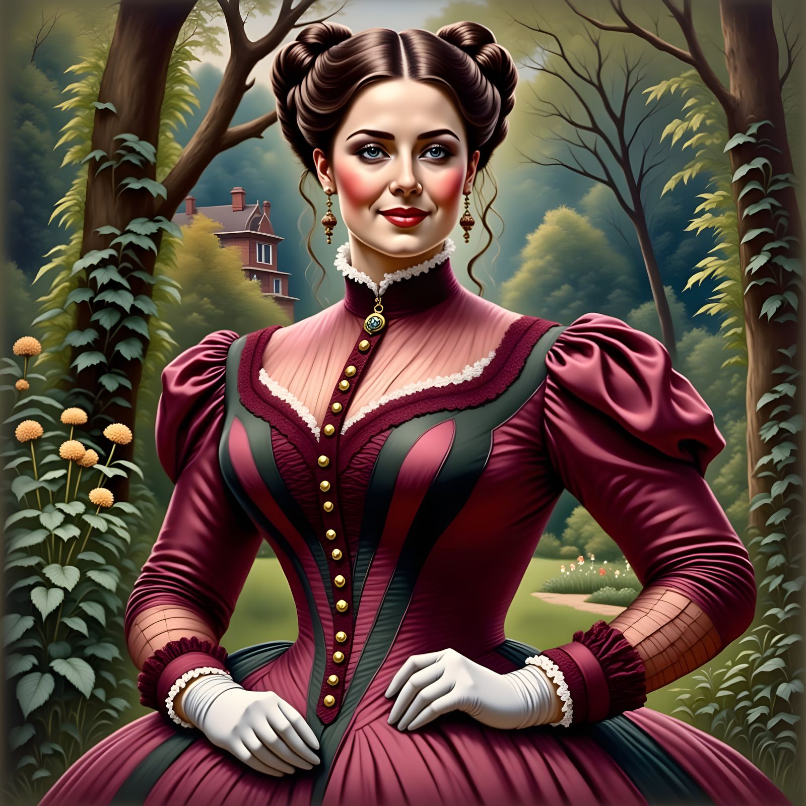 Ethereal Victorian Beauty in Jewel Tones