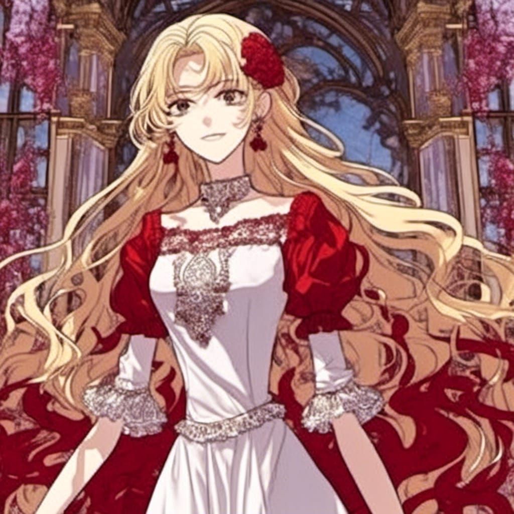 Manga Girl Portrait with Brown Hair and Hazel Eyes