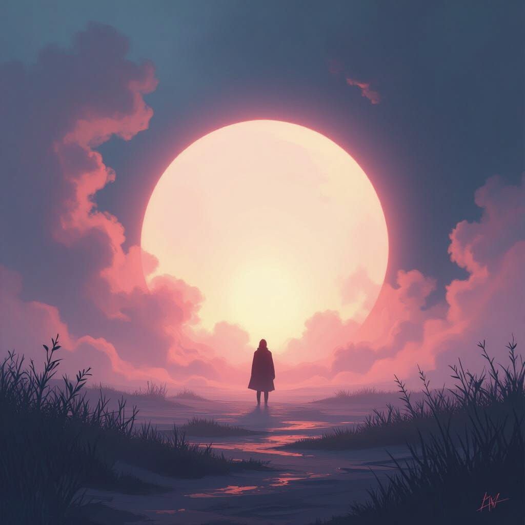 Ethereal Orb in Digital Painting Style