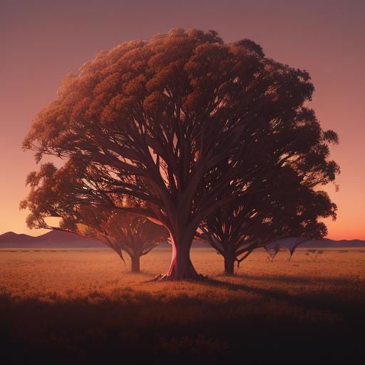 Australian Outback Sunset in Marbled Palette