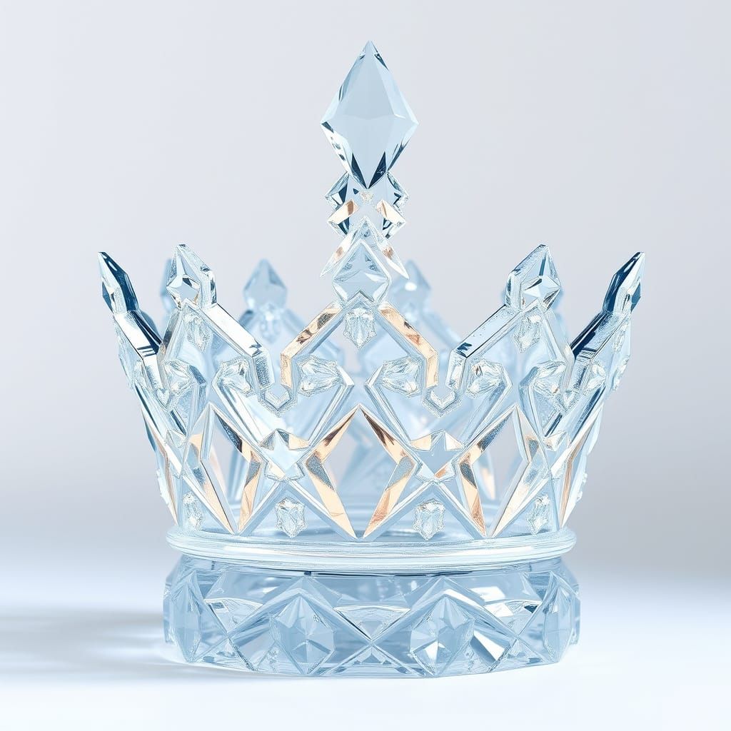 Crystal and Ice Crown Hat: A Winter Adornment