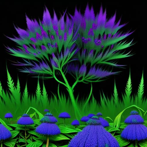 Mystical Plants in Vibrant Colors