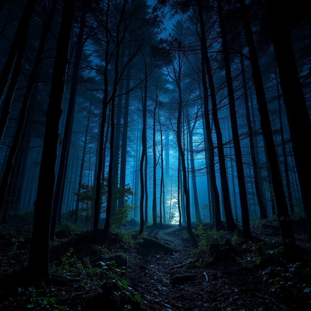 Enchanted Forest Awakens at Night