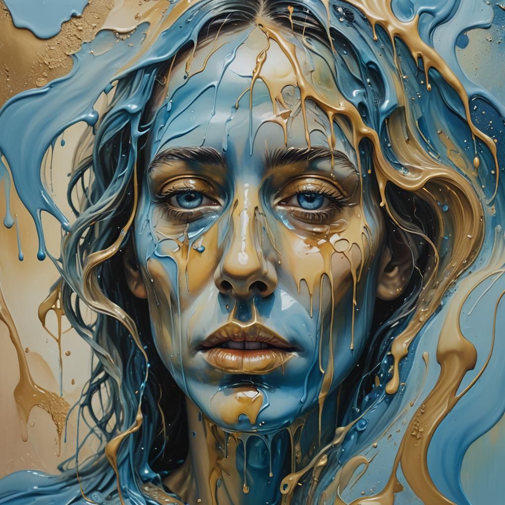 Surreal Melting Dreamscape in Pastel Hues