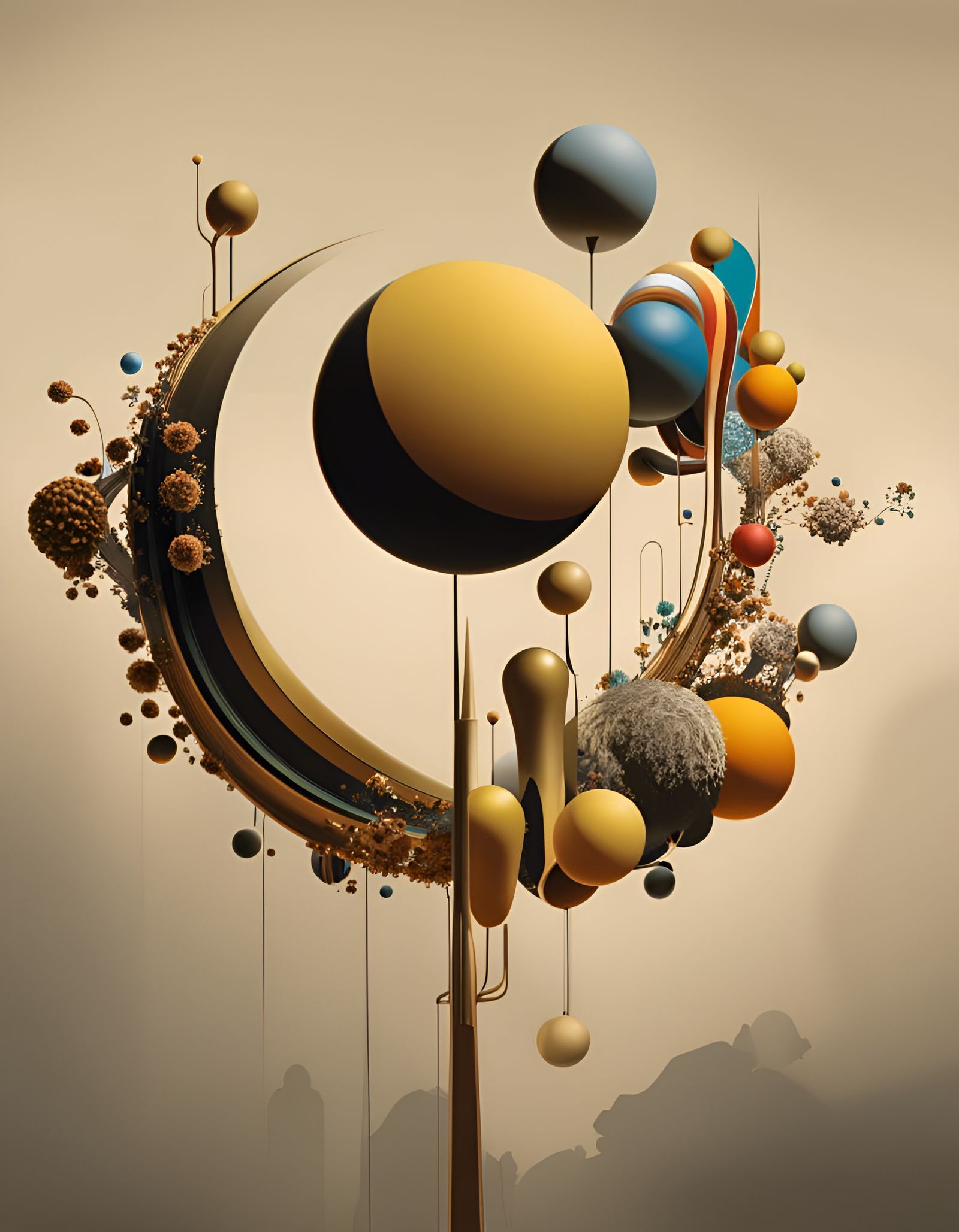 Abstract Rock Singers with Magic Particles