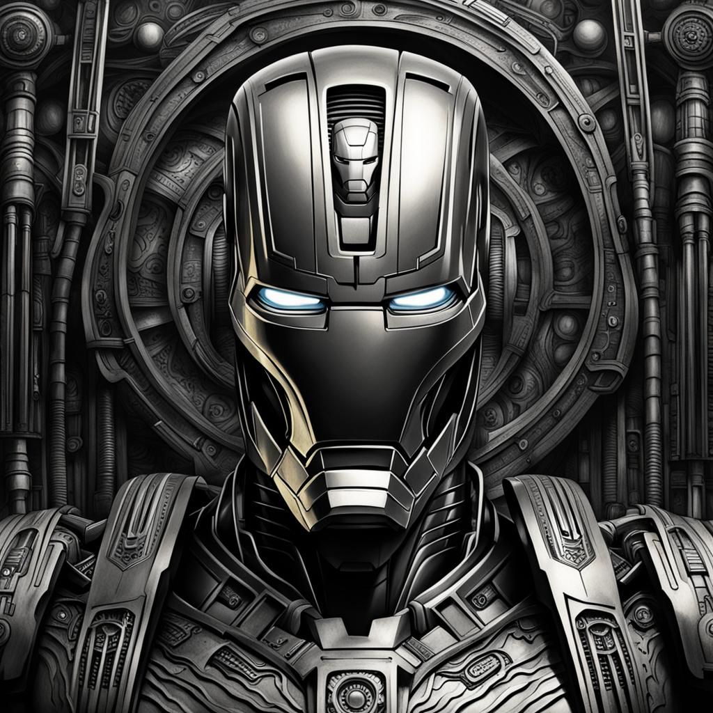 Iron Man in H.R. Giger Style