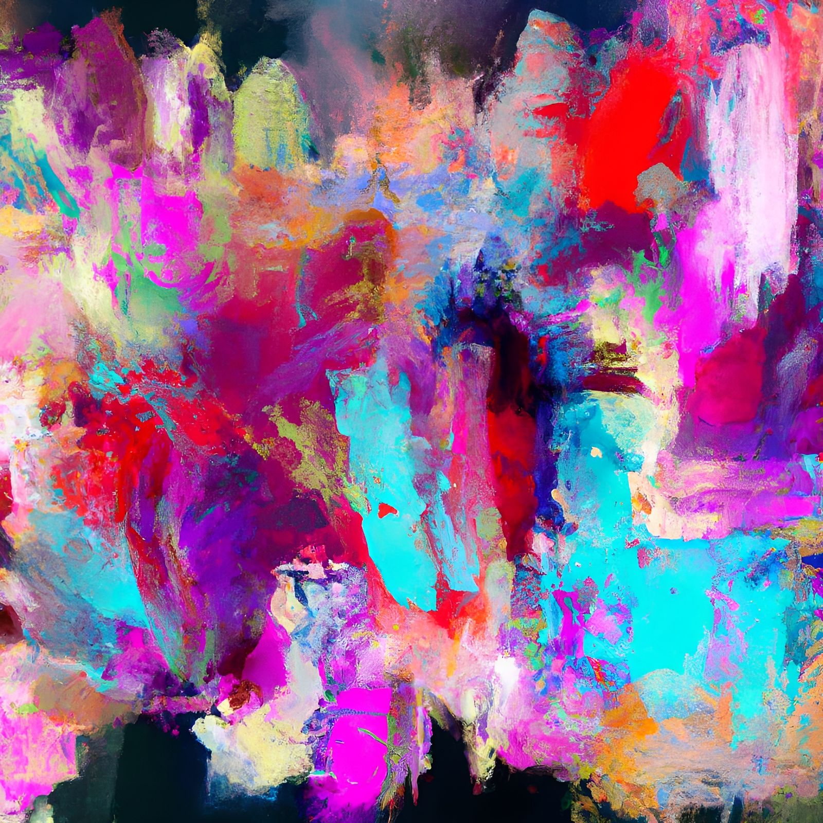 Abstract Mixed Media Art in Vibrant Pastels