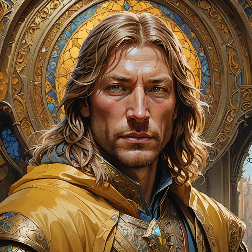 Faramir Portrait with Art Nouveau Details