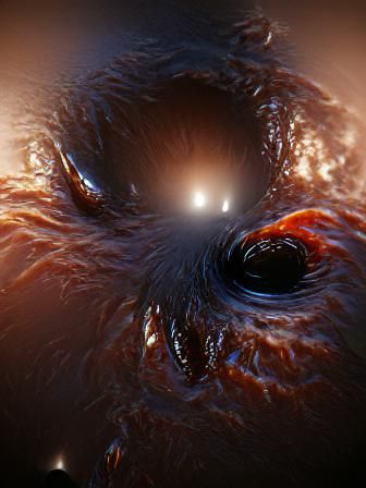 Monstrous Black Hole in Deep Space: 8K Render