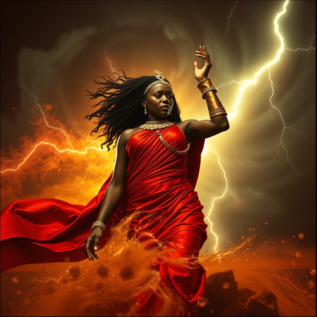 Sensual African Goddess Rises from Whirling Storm of Spices ...