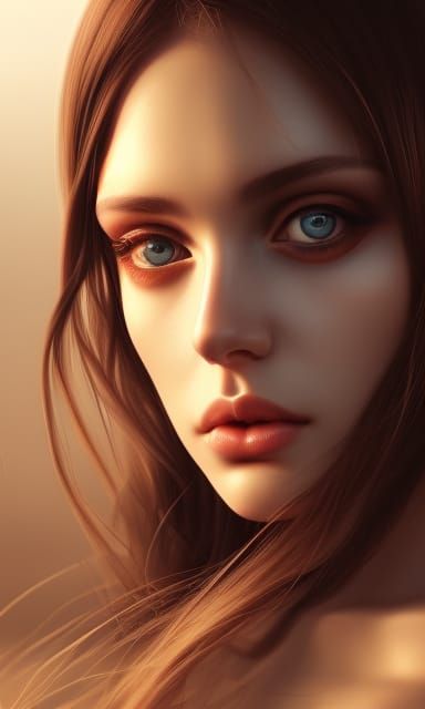 Hyperrealistic Portrait of a Beautiful Woman