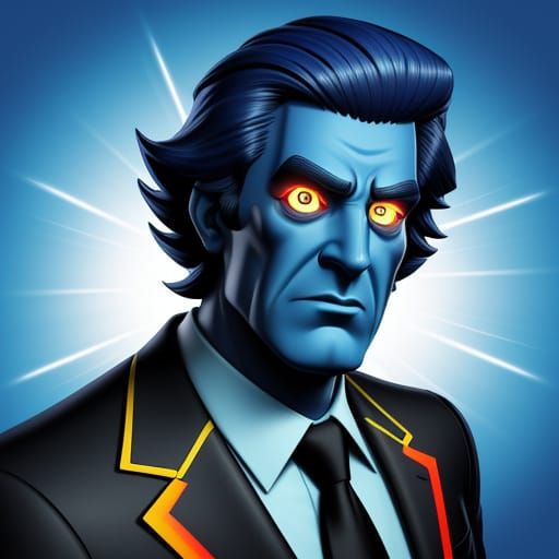 Cartoon Politician in Pixar Style with Exaggerated Features