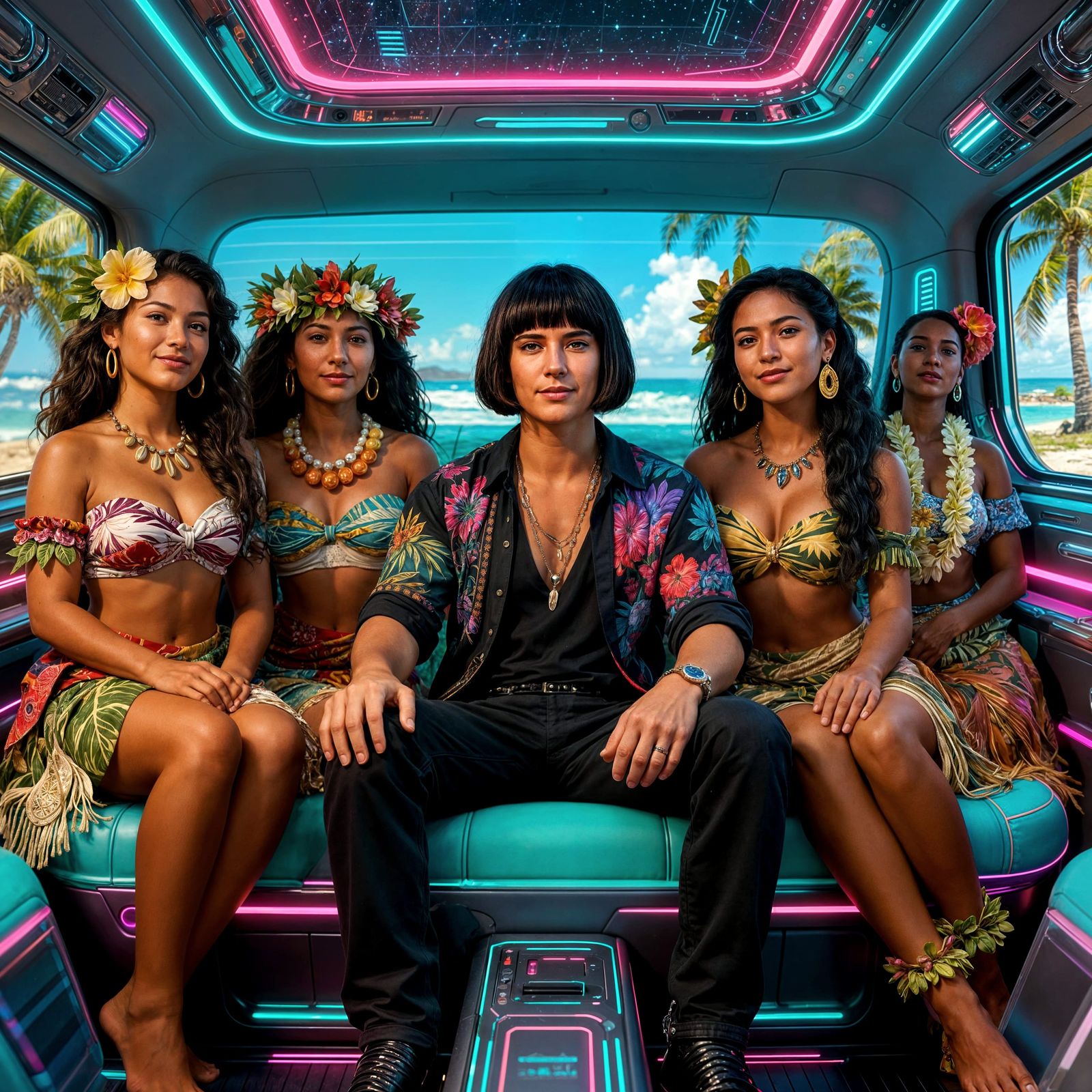 Ray Ventura Directs Hawaiian Women in a Vintage Bob