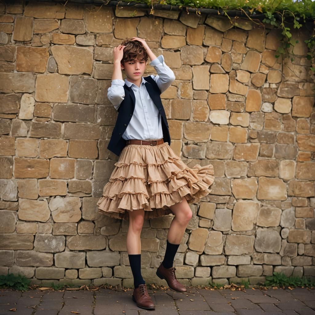 Boy in Dress Outdoors, Professional Photography